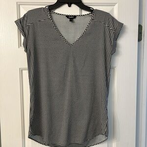 EXPRESS white and black top